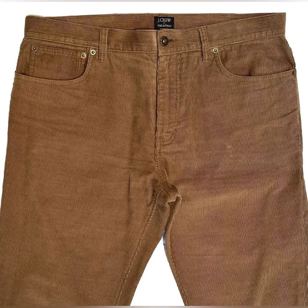 J CREW JEANS CUT CORDUROY PANTS 34 X 30 COTTON 36 SLIM FIT 5 POCKET MENS